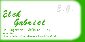 elek gabriel business card